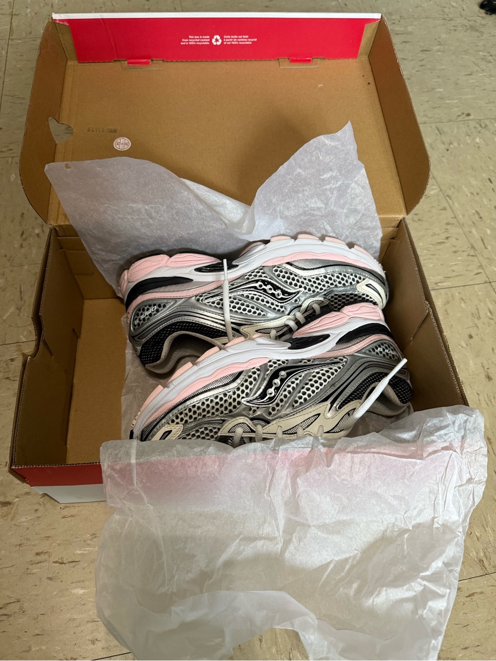 Saucony Women's Athletic Sneakers in Pink, Black, and Gray